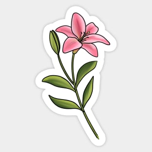 Pink Lily Sticker